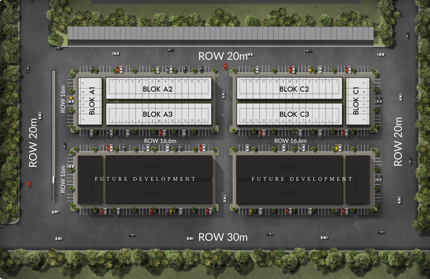 Denah tapak Tiban Niaga Junction