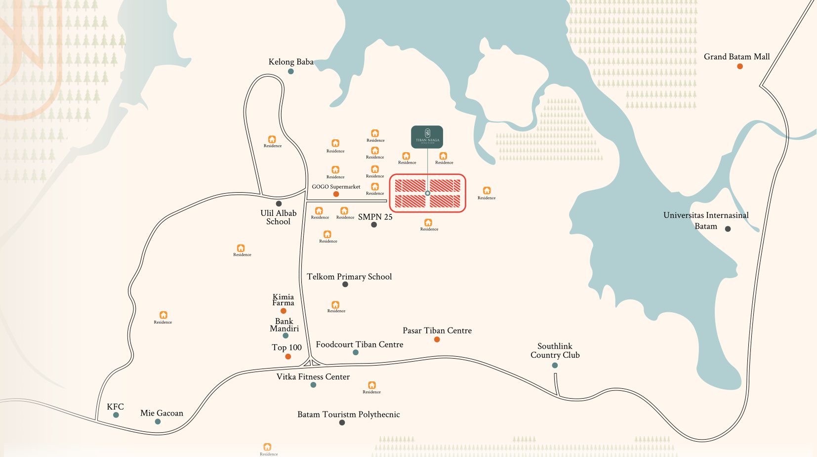 Peta lokasi Tiban Niaga Junction