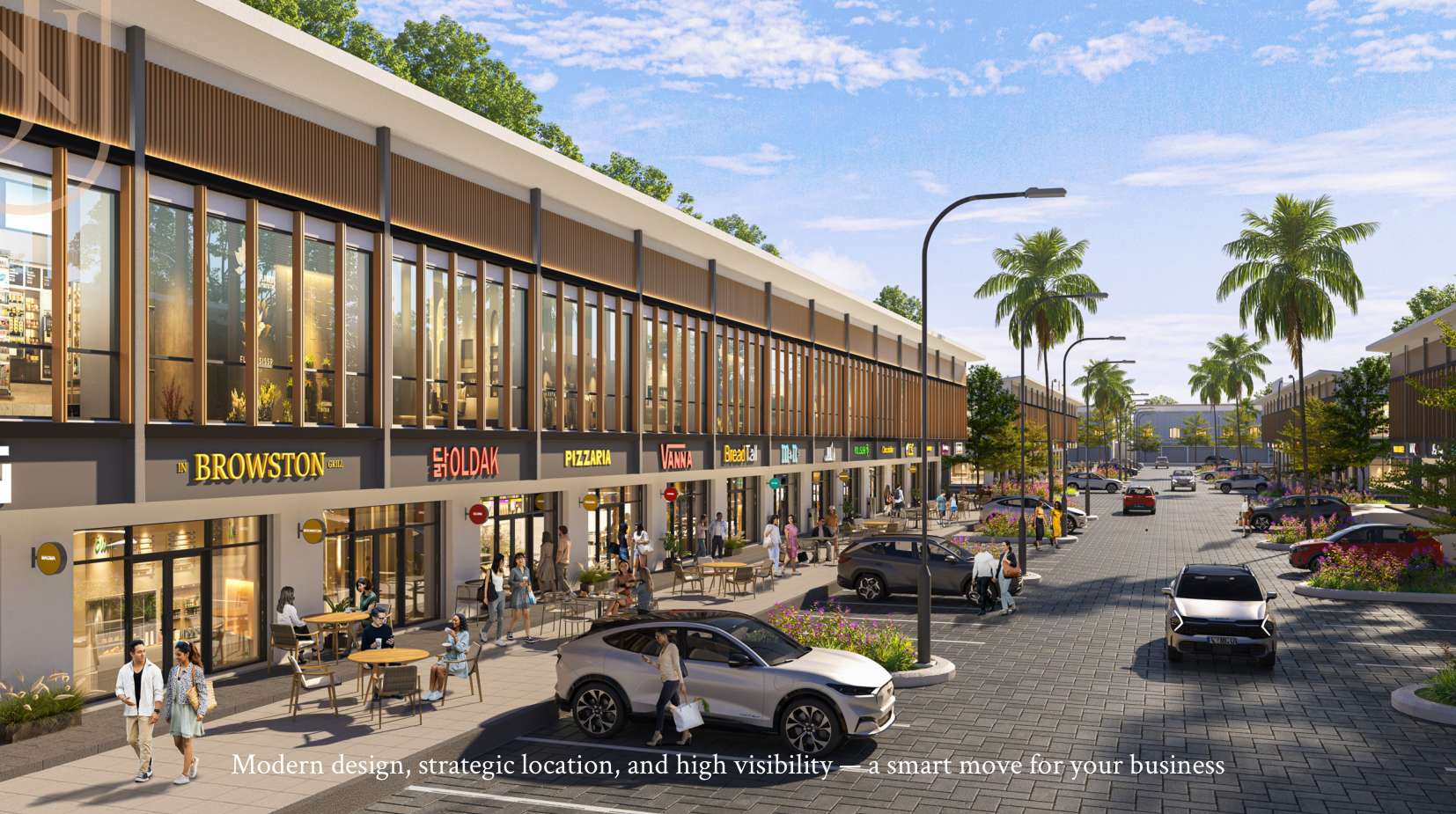 Perspektif sisi kiri depan Tiban Niaga Junction